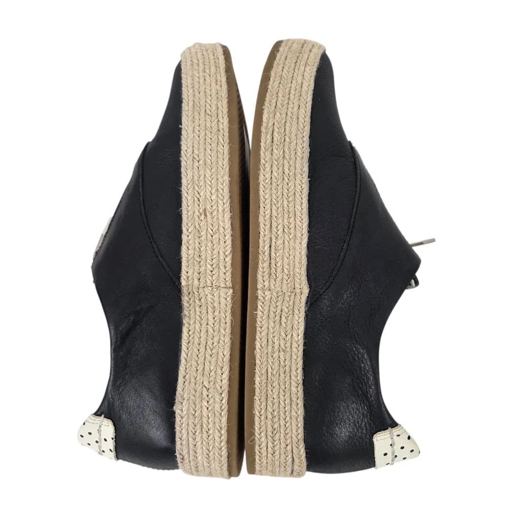 Dolce Vita Leather Espadrille Sneakers Zipper NEW Womens 10 Black